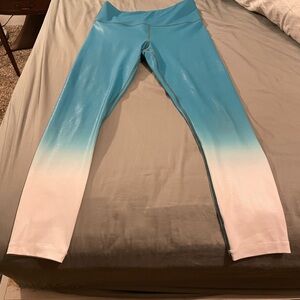 ZYIA Blue and White Ombre Leggings